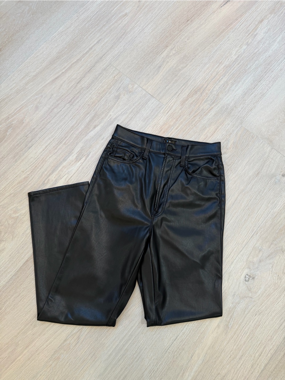 Women’s Mother Denim Black Faux Leather Pants